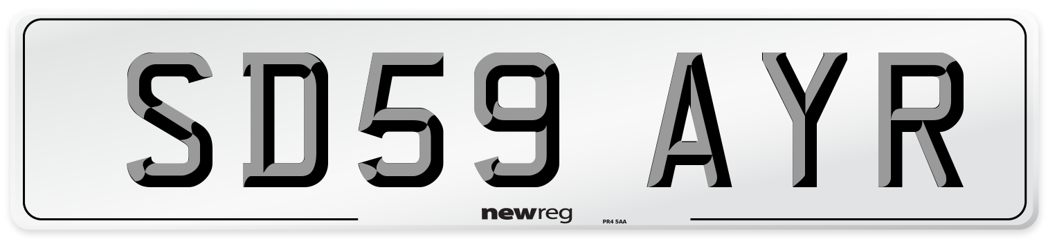 SD59 AYR Number Plate from New Reg